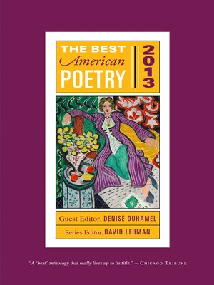 cover image of The Best American Poetry 2013